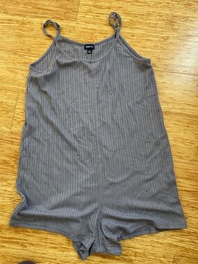 GapBody Ribbed Sleeveless Romper in lavender n
